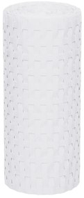 Telas de varanda 10 pcs 255x19 cm vime PE branco