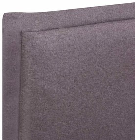 Estrutura para cama sem colchão Taupe Tecido 135x190 cm