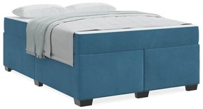 Estrutura da Cama Outros Azul escuro 160 x 200 cm Veludo