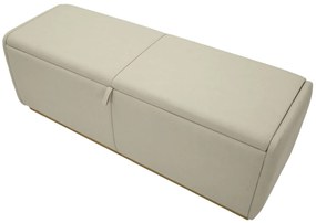 BANCO COM ARMAZENAMENTO 130X45X45 CM CREME E DOURADO