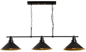 Candeeiro Chandelier Sivani – Preto – 108 x 24 cm