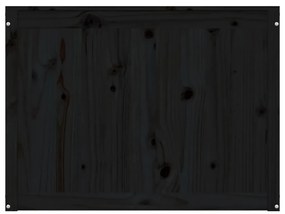 Caixa para roupa 88,5x44x66 cm madeira de pinho maciça preto
