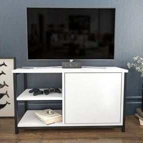 Móvel TV Muskegon – Preto e Branco – 89,6x35,3x50,8 cm