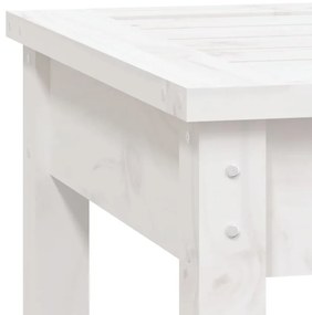 Banco de jardim 80x44x45 cm madeira de pinho maciça branco