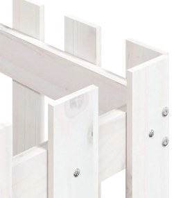 Vaso de jardim c/ design cerca 60x60x60 cm pinho maciço branco