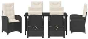 Conjunto de Jantar de Jardim 7 Peças com Almofadas - Rattan Poliéster
