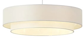 Candeeiro suspenso moderno branco 50cm 3-luzes - Drum Duo