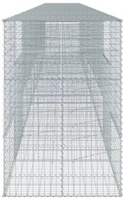 Cesto gabião com cobertura 1100x100x150 cm ferro galvanizado