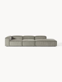 Chaise longue modular XL em bombazina Lennon
