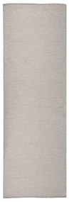 vidaXL Tapete de tecido plano p/ exterior 80x250 cm cinzento claro