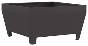 Fogo Fossa Quadrada Preta 80x80x43 cm em Aço da vidaXL