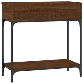 Mesa consola 75x34,5x75 cm derivados madeira carvalho castanho