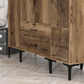Roupeiro Kumsal STP – Nogueira – 160x47,5x201,4 cm