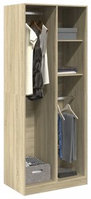 vidaXL Roupeiro 80x50x200 cm derivados de madeira carvalho sonoma
