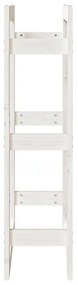 Suporte para lenha 60x25x100 cm pinho maciço branco