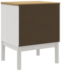 Mesa de cabeceira 45x39x57 cm madeira de pinho maciça branco