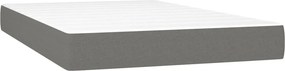 347755 vidaXL Colchão de molas ensacadas firmeza média 120x200x20 cm tecido cinza-escuro