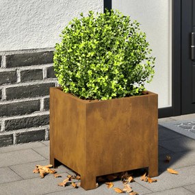 vidaXL Garden Planters 2 pcs 30x30x30 cm aço resistente às intempéries