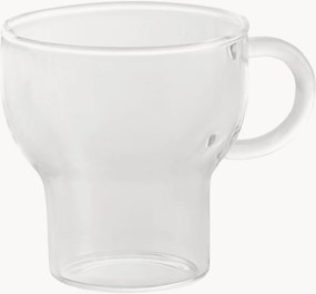Canecas em vidro borossilicato artesanais Glas Mug, conjunto de 2