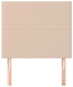 Cabeceira cama 2 pcs couro artificial 90x5x78/88 cm cappuccino