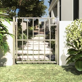 vidaXL Portão de jardim 100x100 cm aço inoxidável