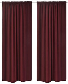 vidaXL Cortinas blackout 2 pcs camada dupla 140 x 245 cm bordô