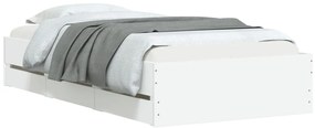 Estrutura de cama c/ gavetas 100x200cm derivados madeira branco