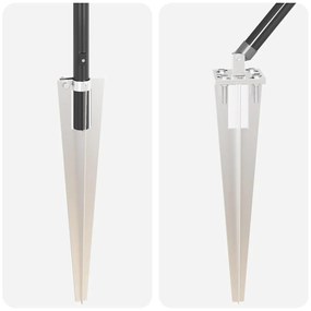 Postes de Cerca com Ponta - 52 pcs Ø32 mm 100 cm em Aço Galvanizado