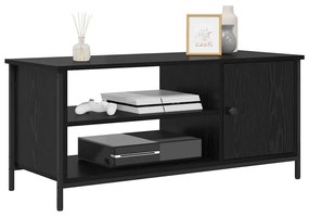 Gabinete para TV com prateleira Carvalho preto 100 x 40 x 45 cm