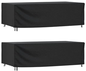 vidaXL Capas móveis de jardim 2pcs 300x140x90cm impermeável 420D preto