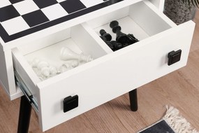 Mesa de Xadrez Chesso – Branco e Preto – 50x60x50 cm