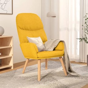 340997 vidaXL Cadeira de descanso tecido amarelo mostarda