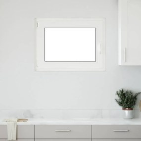vidaXL Janela de porão "RISOR" 80x70 cm oscilobatente DIN esquerda branca