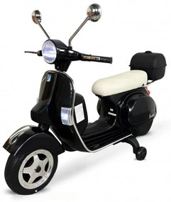 Moto criança eletrica Vespa Clássica Piaggio PX-150 12V Preta