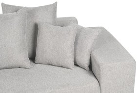 Sofá-cama de canto 3 lugares e arrumação em tecido cinzento claro à esquerda LUSPA Beliani