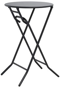 Mesa de Jardim Dobrável Antracite Ø50x72 cm Aço