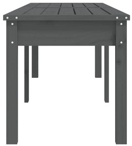 Banco de jardim c/ 2 lugares 159,5x44x45 cm pinho maciço cinza