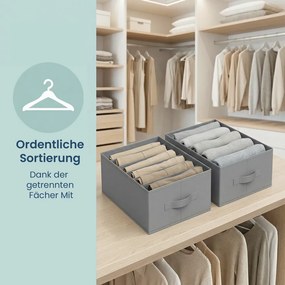 Organizador para guarda roupa, conjunto de 2 unidades 42 x 30 x 17 cm cinzento