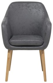 Cadeira em pele sintética cinzenta YORKVILLE Beliani