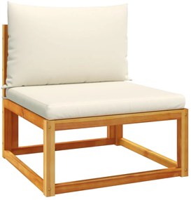 5 pcs conjunto de sofás de jardim com almofadões acácia maciça