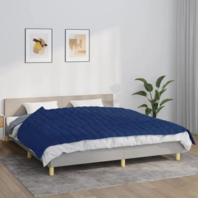 vidaXL Manta pesada 7 kg 155x220 cm tecido azul