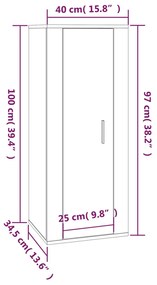 Conjunto móveis de TV 3 pcs madeira processada branco