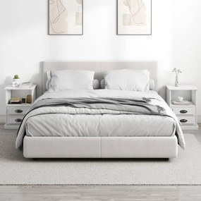 Mesas de cabeceira 2 pcs 43x36x60 cm branco