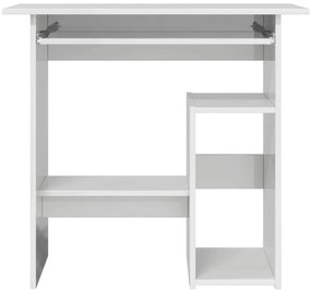 Secretária 80x45x74 cm derivados de madeira branco brilhante