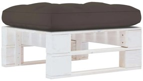 Otomano de paletes para jardim pinho impregnado branco