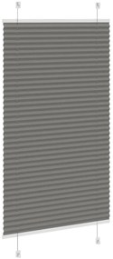 Antracite Plissada Cega 70x150 cm Largura Tecido 69,4 cm