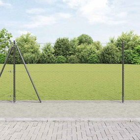 vidaXL Conjunto de Cercas Conjunto de 2 Cinza Aço 25 x 1,5 m Durável