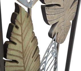 DECORAÇÃO DE PAREDE FOGLIE -B- 30,5X2,5X99,5 CM DOURADO E PRATEADO