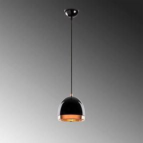 Chandelier Mugo – Preto e Dourado – 17 x 17 cm
