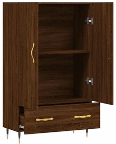 Armário alto derivados madeira 69,5x31x115 cm carvalho castanho
